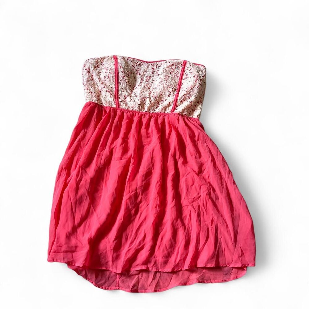Rue-21 Women's Pink and Cream Dress